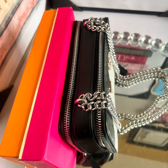Kate spade collectible frosty double zip adjustable silver chain crossbody bag - Picture 4 of 14